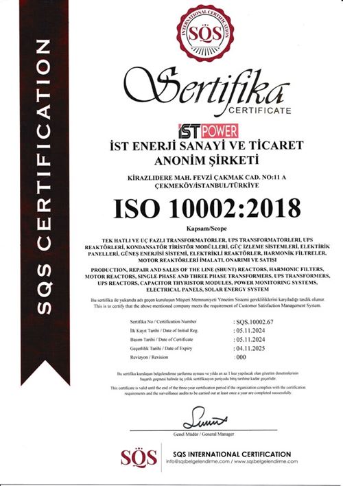 İSO 10002 2018